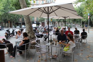 Terraza de DelaCrem, en Enric Granados