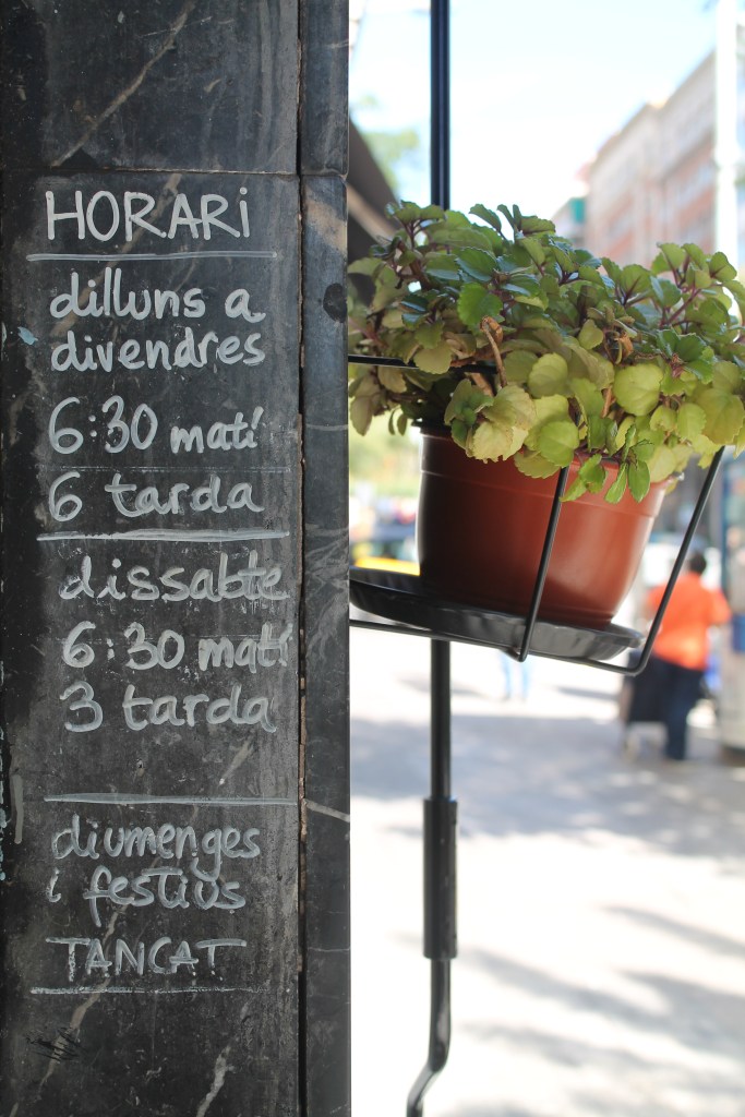Horarios escogidos de bar